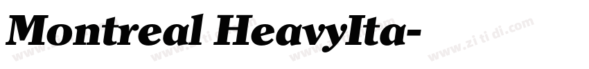 Montreal HeavyIta字体转换
